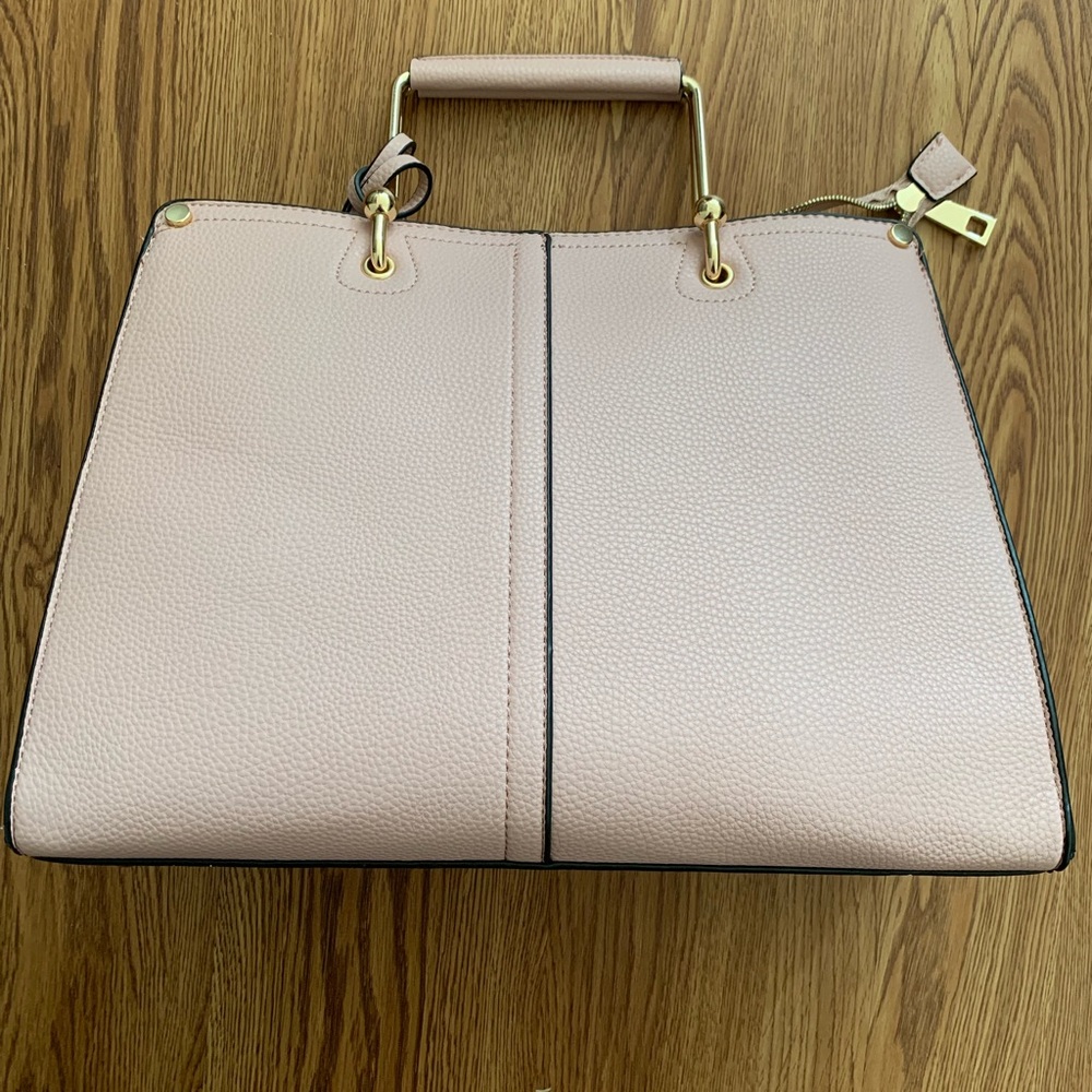 Pink Tote with Gold Accents